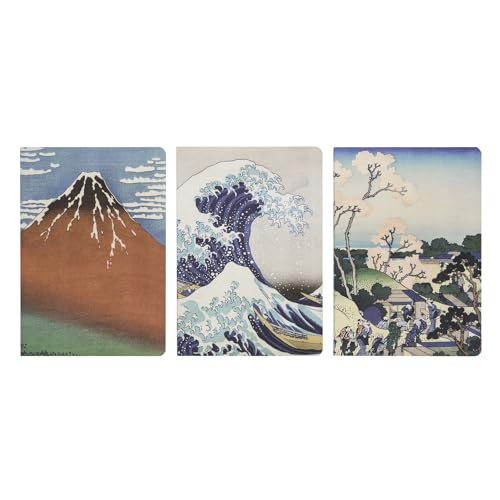 Lot de 3 Carnets A5 Hokusai : Notes, Voyage, Recettes - Design Artistique