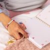 TOPModel - Journal Intime Rose avec Cadenas Cœur, Bracelet Inclus, Idéal pour Enfants et Adolescents