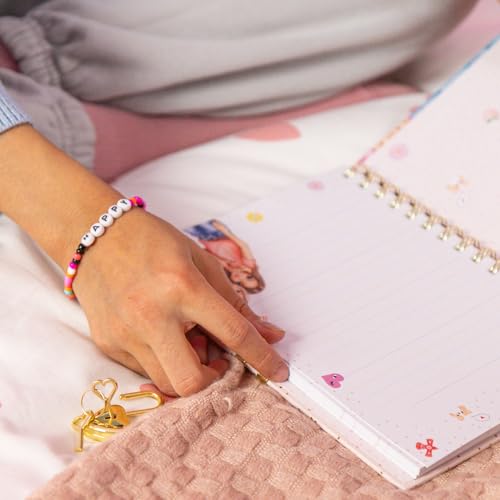 TOPModel - Journal Intime Rose avec Cadenas Cœur, Bracelet Inclus, Idéal pour Enfants et Adolescents