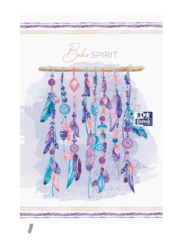 Oxford Agenda Scolaire 2025-2026 Boho Chic 12x18cm - 1 Jour par Page, 352 Pages