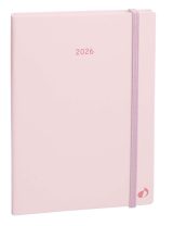 Agenda Ministre 2026 - Semainier Rose Pastel - 13 Mois - 16x24 cm - Papier Clairefontaine - Fabrication Française