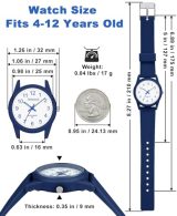 Montre enfant étanche 50M, idéale pour apprendre l'heure, pour garçons et filles de 4 à 12 ans
