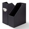 Rössler S.O.H.O. Porte-revues A4 avec poignée Noir - Organisation Élégante pour Bureau et Maison