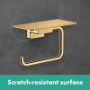 hansgrohe AddStoris - Porte-papier toilette avec tablette chromé, montage mural, 41772000