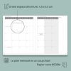 POPRUN Agenda 2025-2026 Semainier Vertical 26.5 x 21.5 cm, 17 Mois, Couverture Rigide, Vert Minuit