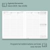 POPRUN Agenda 2025-2026 Semainier Vertical 26.5 x 21.5 cm, 17 Mois, Couverture Rigide, Vert Minuit