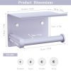 Tindbea Porte-Papier Toilette Mural avec Étagère - Acier Inoxydable SUS 304, Violet Lavande