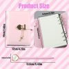 A6 Carnet de Notes Secret avec Cadenas Cœur, Journal Intime Fille, Stylo Diamant, Rose 190x120mm