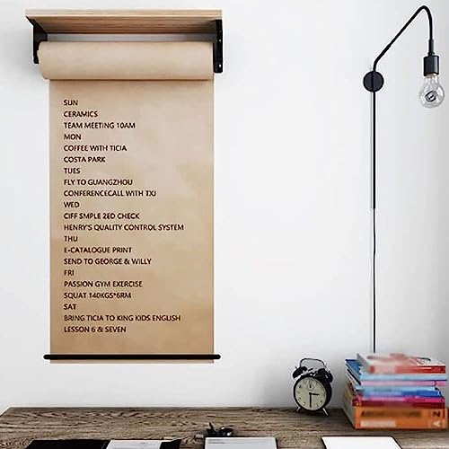 Distributeur Mural Porte-Rouleau Papier Kraft avec Coupe-papier - Largeurs Multiples