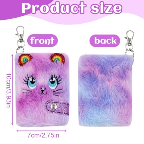 Mini Carnet de Notes Chat Peluche - Journal Intime Cadeau Fille 6-8 Ans