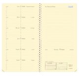 Agenda Scolaire Quo Vadis Prestige 2026-2027 - Semainier Horizontal Spiralé Noir Impala 8.8x17 cm