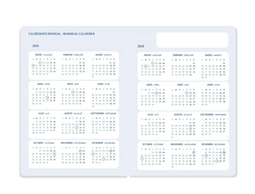 Agenda Scolaire Liderpapel 25-26 Rouge A5 Bilingue - Organisation Quotidienne Optimale
