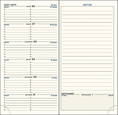 Agenda Semainier de Poche Exacompta SAS 17 Winner Noir - 9x17,5 cm, Septembre 2025 à Août 2026