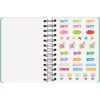 Agenda Scolaire 2025-2026 A6 (12x17 cm) - Page par Jour, Bilingue Espagnol/Anglais, Spirale, Élastique, Autocollants - GRAMMAR Vert