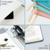 Agenda 2025-2026 Semainier Vertical POPRUN - 17 Mois avec Couverture PU Cuir Rose