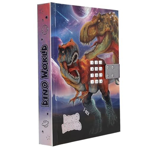 Depesche Dino World - Journal Intime à Code Chiffré avec Effet Sonore - Motif T-Rex - 192 Pages Lignées