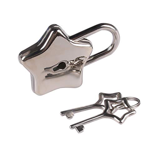 Petit Cadenas Étoile en Métal avec Clé pour Boîte à Bijoux, Journal Intime et Rangement Sécurisé