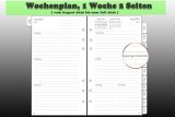 Planificateur Hebdomadaire A6 Personnalisé 2025-2026 : 1 Semaine sur 2 Pages, Notes, Contacts, Papier 100g/m², 95x171mm