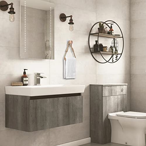 Porte-Rouleau Papier Toilette Bohème Antique Industriel - Support Mural Auto-adhésif pour Salle de Bain