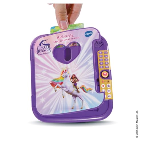 VTech KidiSecrets Mon Journal Intime L'École des Licornes - Journal Secret Électronique avec Code et Jeux Unicorn Academy