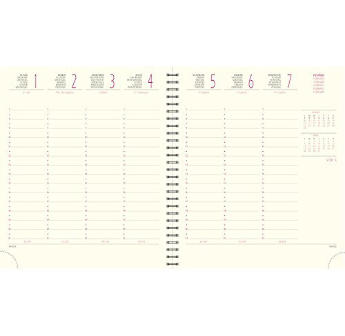 Agenda Semainier EXACOMPTA Eurotime 18S Baby Croco 15x17 cm - Janvier à Janvier, Coloris Aléatoire