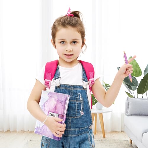 TNSLAND Set de Papeterie Violet : Journal Intime Fille avec Serrure, Stylo, Bracelet et Marque-Page - Le Coffret Cadeau Idéal pour Filles de 7 à 14 Ans