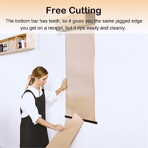 Distributeur Mural Porte-Rouleau Papier Kraft avec Coupe-papier - Largeurs Multiples