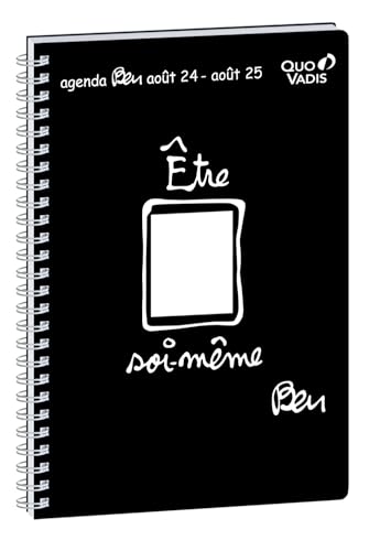 Agenda Scolaire Quo Vadis 2024-2025 - Spiralé - Ben - Noir - Semainier 13 mois