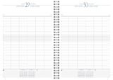 Agenda Journalier Exacompta Time 29S Spiralé Toile Bordée Bleu - Année 2026