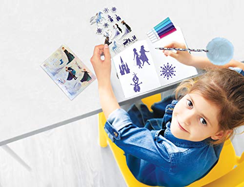 Lexibook Journal Intime Électronique La Reine des Neiges avec Effets Lumineux, Cadenas et Accessoires - Bleu/Violet