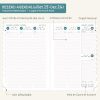 Agenda 2026 Semainier A4 Couverture Rigide Cuir PU Bleuet - Planificateur Annuel et Mensuel