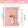Journal Intime Filles B6 - Carnet Secret en Cuir PU avec Clé, Stylo et Cadenas Cœur - Agenda de Voyage 180/360 Feuilles pour Enfant et Adulte - Violet