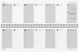 Agenda Brunnen 775 - Année 2025, Format Horizontal, 2 Pages par Semaine, Couverture Carton Bleue