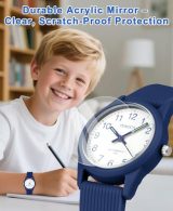 Montre enfant étanche 50M, idéale pour apprendre l'heure, pour garçons et filles de 4 à 12 ans