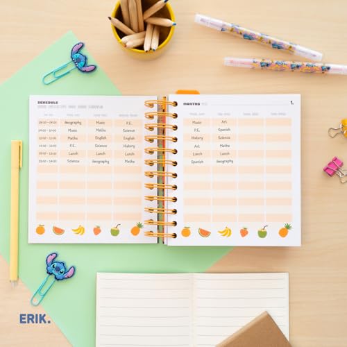 Agenda Scolaire Journalier 2025-2026 Stitch - Organisation et Style pour Élèves