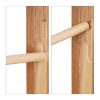 Relaxdays Porte-Papier Toilette en Bois de Noyer - Montage Mural ou sur Pieds - Rangement pour Rouleaux de Rechange - Style Naturel