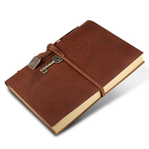 Carnet de Voyage A5 en Cuir Vintage - Journal Intime Magique avec Clé et Corde