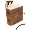 Carnet en Cuir Arbre de Vie – Journal Blanc Artisanal 18x13 cm, Idéal Voyage et Notes Personnelles