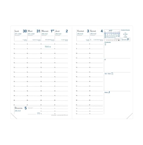 Agenda Scolaire Quo Vadis Impala 2026-2027 - Semainier 10x15 cm Noir