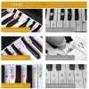Guide de Notes pour Clavier de Piano : Silicone Réutilisable, Amovible, pour 88/61/54/49/37 Touches - Apprentissage Facilité