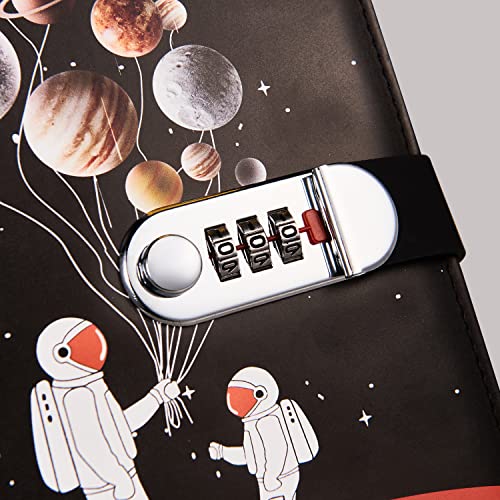 Carnet Journal Intime A5 en Cuir PU avec Serrure à Combinaison - Idéal pour Étudiants et Cadeau Anniversaire