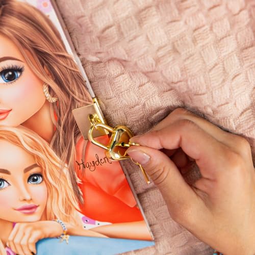 TOPModel - Journal Intime Rose avec Cadenas Cœur, Bracelet Inclus, Idéal pour Enfants et Adolescents