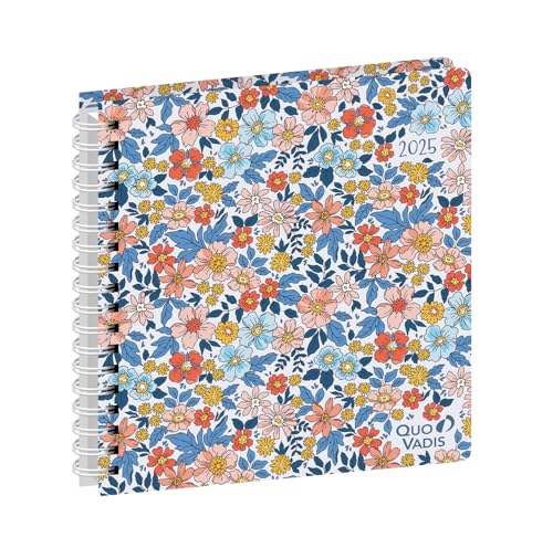 Agenda Quo Vadis Exécutif S 2025 Daisy - Semainier Spiralé 16x16cm Multicolore