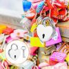 JJUNW Lot de 2 Mini Cadenas Vintage en Forme de Cœur avec Clé - Argenté