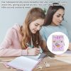 Journal Intime Fille avec Serrure et Clé - Carnet Secret Chat Peluche Douce Violet Arc-en-ciel - Cadeau Enfant 6 ans+