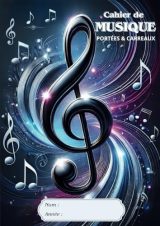 Cahier de Musique A4 - 110 Pages Partition et Solfège avec 12 Portées, Idéal pour Composition et Étude Musicale