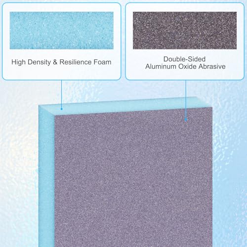 Lot de 12 Éponges Abrasives Polyvalentes : Grain Fin à Grossier pour Ponçage Humide et Sec