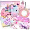HappyGoLucky Coffret Cadeau Fille 3-12 Ans : Journal Intime Licorne, Peluche, Accessoires & Bijoux