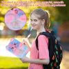 Journal Intime Fille Chat Mignon avec Serrure et Clé - Carnet Secret Peluche Douce 21,5x15,5 cm Rose Bleu - Cadeau Anniversaire Scolaire Voyage