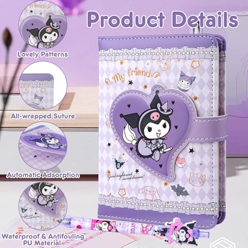 Carnet de Notes Violet avec Stylo pour Enfants et Adolescents - Journal Créatif Idéal pour Filles